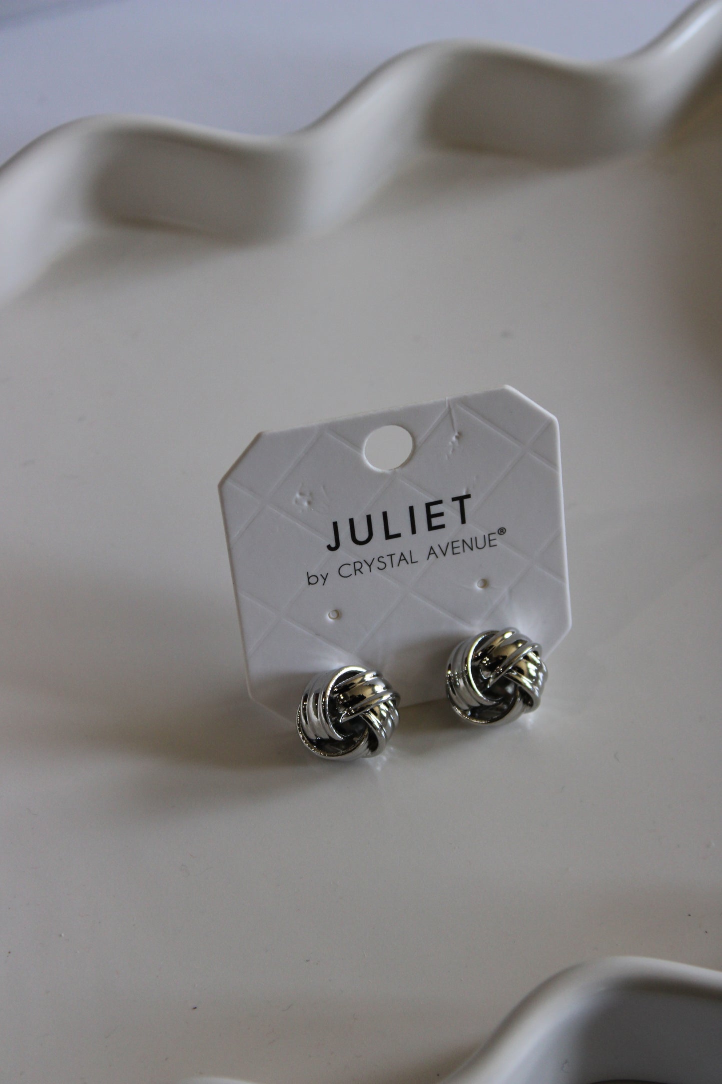 twisted silver earings