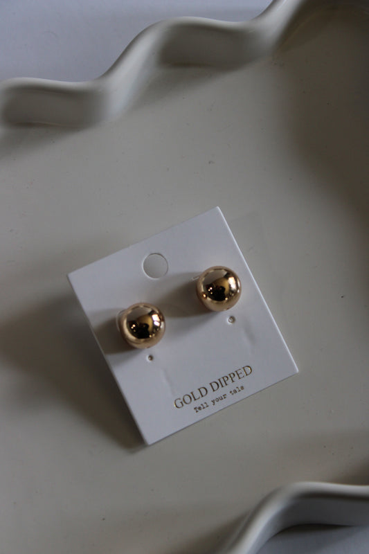 ball gold earings
