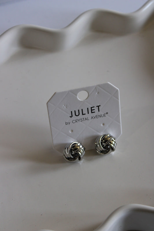 twisted silver earings